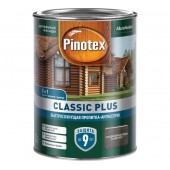 Pinotex Classic Plus быстросохнущая пропитка-антисептик 3 в 1 для древесины скандинавский серый (0,9л) 5727897 Пинотекс