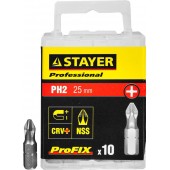 STAYER ProFix PH2 25 мм, 10 шт, Набор бит (26201-2-25-10)