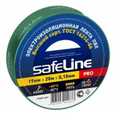 Изолента 19мм х 20м зеленая Safeline 9370