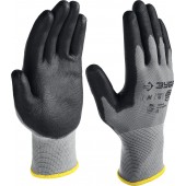 ЗУБР тонкое покрытие для точных работ, размер M, перчатки с полиуретановым покрытием (11275-M)
