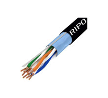Интернет кабель (витая пара) FTP САТ5e 4х2х0.5 информационный (0,5мм медь) (305м/бухта) черн.OUTDOOR RIPO