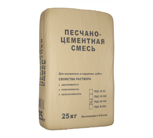 Купить ЦПС М-150 25кг Ильский строитель (Цементно песчаная смесь) пескобетон, из цемента и кварцевого песка