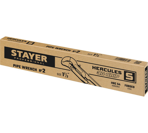 STAYER Hercules-S, №2, 1.5″, 440 мм, трубный ключ с изогнутыми губками, Professional (27311-2) купить в Сочи STAYER Hercules-S, №2, 1.5″, 440 мм, трубный ключ с изогнутыми губками, Professional (27311-2) купить в Сочи