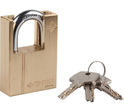ЗУБР 50 мм, дополнительная защита дужки, навесной замок (37297-50) купить  в Сочи