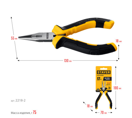 STAYER 120 мм, Мини-тонкогубцы (2218-2) купить  в Сочи