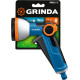 GRINDA X-8, с регулятором напора, 8 режимов, курок спереди, двухкомпонентный, поливочный пистолет, PROLine (8-427145) купить в Сочи