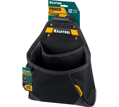 KRAFTOOL KP-12 поясная сумка с быстросъёмным креплением FastClip, 260 х 340 мм (38774) купить  в Сочи
