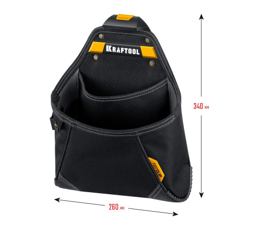 KRAFTOOL KP-12 поясная сумка с быстросъёмным креплением FastClip, 260 х 340 мм (38774) купить  в Сочи