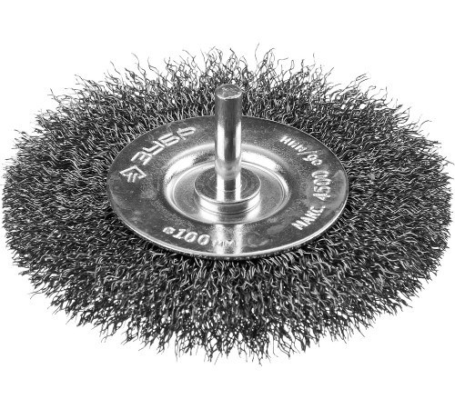 ЗУБР 100 мм, витая, стальная проволока 0.3 мм, щетка дисковая для дрели, Профессионал (35198-100) купить  в Сочи