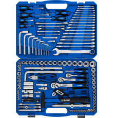 ЗУБР Универсал-142, 142 предм., (1/2″+ 3/8″+ 1/4″), универсальный набор инструмента, Профессионал (27670-H142)