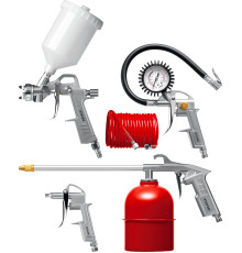 STAYER ORION-5G, 5 предметов, с верхним бачком, универсальный набор пневмоинструмента (06488-H5)