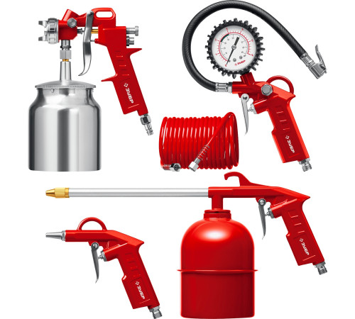ЗУБР MS-5N, 5 предметов, универсальный набор пневмоинструмента (06458-H5) купить  в Сочи