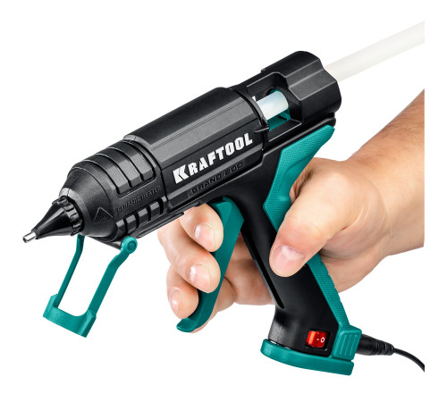 KRAFTOOL Grand 200, d 11 - 12 мм, 25 г/мин, электрический термоклеевой пистолет (06839) купить  в Сочи