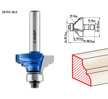 ЗУБР 28.6 x 12.7 мм, радиус 4 мм, фреза кромочная калевочная №3, Профессионал (28703-28.6)