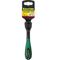 KRAFTOOL 1/4″, 72 зубца, пластиковое покрытие, трещотка для торцовых головок (27796-1/4)