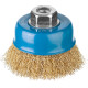 ЗУБР 75 мм, витая стальная латунированная проволока 0.3 мм, чашечная щетка-крацовка для УШМ, Профессионал (3526-075) купить  в Сочи