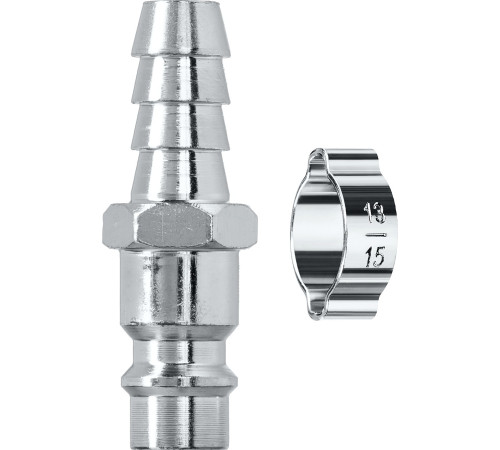 KRAFTOOL штуцер ″елочка″, 10 мм - рапид штуцер, с хомутом, переходник (06597-10) купить  в Сочи