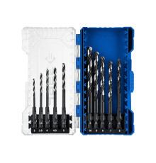 ЗУБР НЕХ-1/4″, 10 шт, набор сверл по металлу для винтовёртов и шуруповертов IMPACT READY (29623-H10)