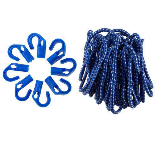 ЗУБР d 8 мм, шнур резиновый крепежный - 10 м, 8 переставных крюков, набор (40511) купить  в Сочи