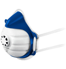 ЗУБР коническая, класс защиты FFP1, с клапаном выдоха, пластиковый каркас, с 10-ю сменными фильтрами, фильтрующая полумаска (11173)