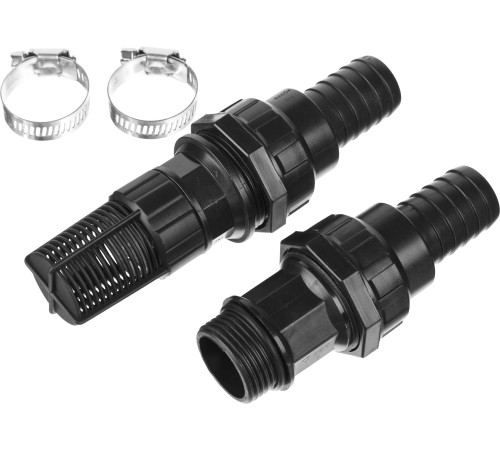 ЗУБР обратный клапан с фильтром, адаптер, два хомута, набор для всасывающих шлангов (40316) купить  в Сочи