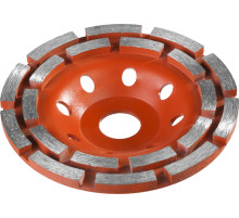 ЗУБР d 125 мм, двухрядная алмазная шлифовальная чашка (33376-125)