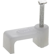 ЗУБР СД-П, 5 мм, 50 шт, прямоугольная скоба-держатель с оцинкованным гвоздем, Профессионал (45112-05)