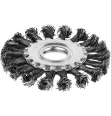 MIRAX 100 мм, жгутированная стальная проволока 0.5 мм, щетка дисковая для УШМ (35140-100)