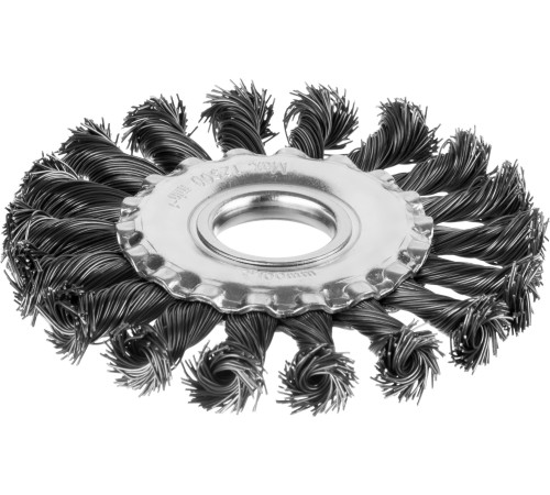 MIRAX 100 мм, жгутированная стальная проволока 0.5 мм, щетка дисковая для УШМ (35140-100) купить  в Сочи