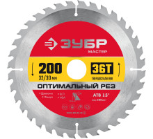 ЗУБР Оптимальный рез, 200 x 32/30 мм, 36Т, пильный диск по дереву (36912-200-32-36)
