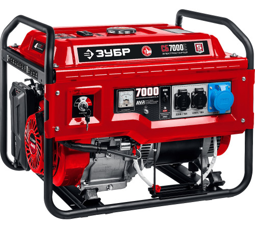 ЗУБР 7000 Вт, бензиновый генератор с электростартером (СБ-7000Е) купить  в Сочи