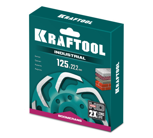 KRAFTOOL Boomerang d 125 мм, сегментная алмазная чашка, INDUSTRIAL (33445-125) купить в Сочи KRAFTOOL Boomerang d 125 мм, сегментная алмазная чашка, INDUSTRIAL (33445-125) купить в Сочи