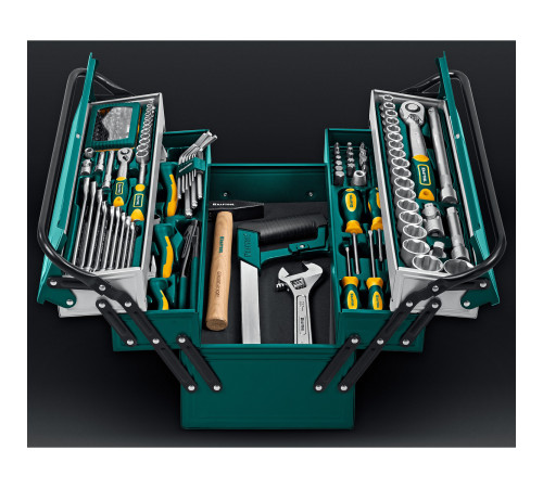 KRAFTOOL GRAND-131, 131 предм., (1/2″+1/4″), универсальный набор инструмента (27978-H131) купить  в Сочи