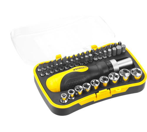 STAYER Compact-46, 46 предм., реверсивная отвертка с насадками (25084-H46) купить  в Сочи