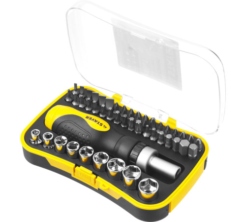 STAYER Compact-46, 46 предм., реверсивная отвертка с насадками (25084-H46) купить  в Сочи