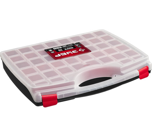 ЗУБР ВОЛГА-20, 425 х 330 х 60 мм, пластиковый органайзер с 20 съемными лотками (38034-20) купить  в Сочи