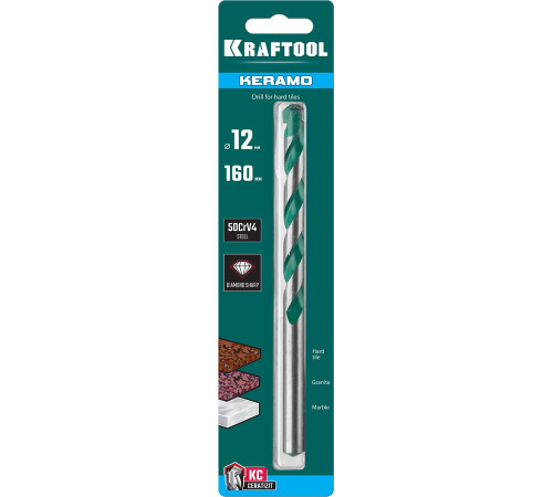KRAFTOOL Keramo, 12 х 160 мм, тв.сплав КС, сверло по керамограниту (29175-160-12) купить в Сочи KRAFTOOL Keramo, 12 х 160 мм, тв.сплав КС, сверло по керамограниту (29175-160-12) купить в Сочи