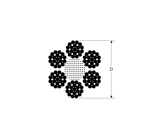 ЗУБР DIN 3060, свивка 6 х 19 + IWR, 8 мм, L 80 м, грузоподъемный стальной трос, Профессионал (30415-08) купить  в Сочи