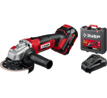 ЗУБР С1-18, 18 В, 125 мм, 1 АКБ (4 А·ч), УШМ, кейс (УШМ-18-125-41)