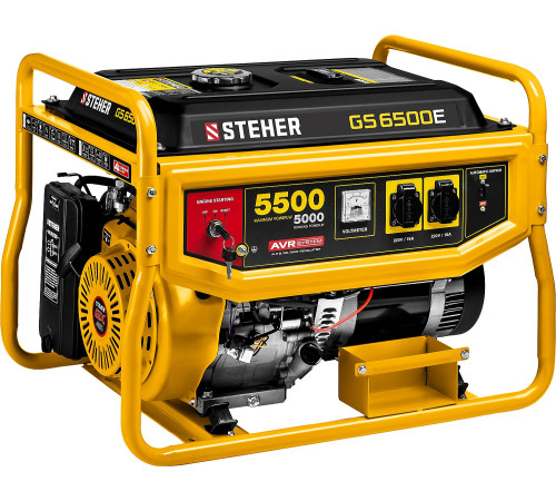 STEHER 5500 Вт, бензиновый генератор с электростартером (GS-6500E) купить в Сочи STEHER 5500 Вт, бензиновый генератор с электростартером (GS-6500E) купить в Сочи