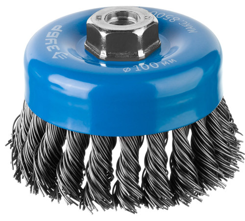 ЗУБР 100 мм, стальная проволока 0.8 мм, чашечная щетка-крацовка для УШМ, Профессионал (35277-100) купить  в Сочи