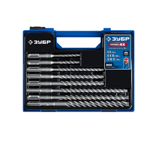 ЗУБР ПРОФИ-4Х 8шт набор №1, буры SDS-plus (29313-H8-1) купить  в Сочи