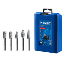 ЗУБР 5 шт набор борфрез твердосплавных, хв-к 6 мм, ПРОФЕССИОНАЛ (28815-H5)