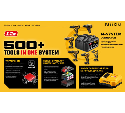 STEHER 20 В, 350 Н·м, без АКБ (LMS), бесщеточный ударный гайковерт (CWB-350) купить в Сочи STEHER 20 В, 350 Н·м, без АКБ (LMS), бесщеточный ударный гайковерт (CWB-350) купить в Сочи