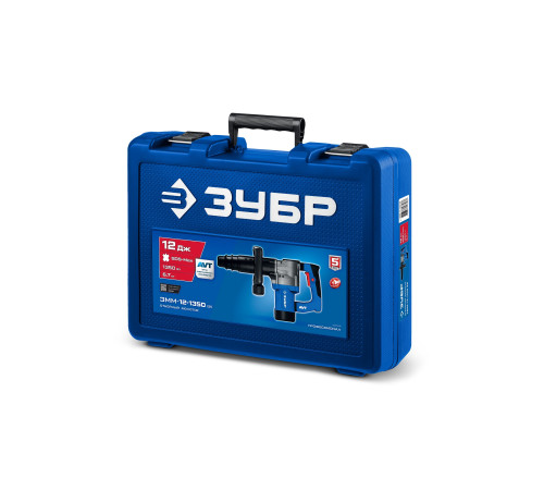 ЗУБР 12 Дж, 1350 Вт, АВТ, отбойный молоток SDS-Max, Профессионал (ЗММ-12-1350 ВК) купить  в Сочи