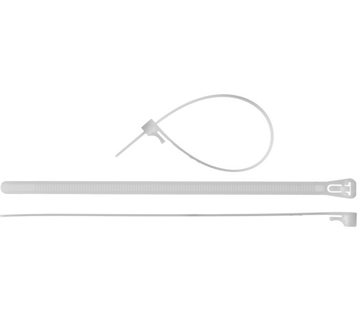 ЗУБР КСР-Б1, 7.5 x 150 мм, нейлон РА66, 100 шт, белые, кабельные стяжки разъемные, Профессионал (309240-75-150) купить  в Сочи