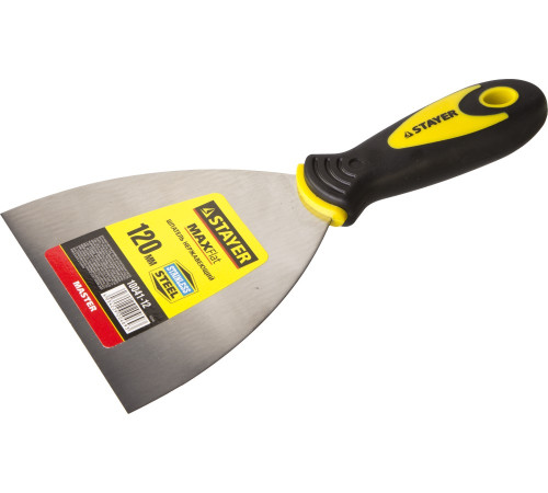STAYER MAXFlat, 120 мм, профилированное полотно, двухкомпонентная ручка, нержавеющий, шпатель (10041-12) купить  в Сочи