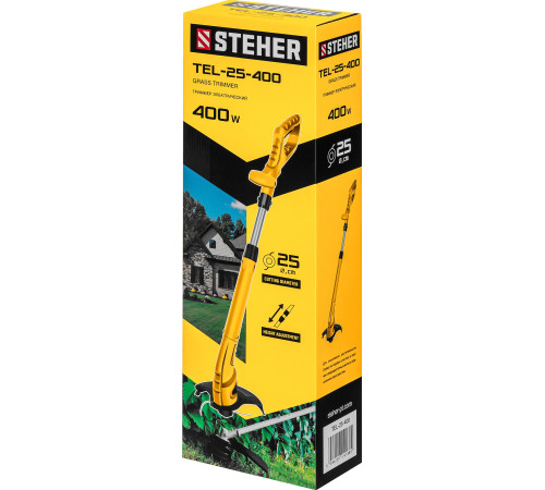 STEHER 400 Вт, ш/с 25 см, сетевой триммер (TEL-25-400) купить  в Сочи