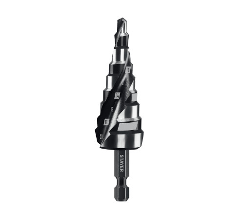 STAYER Pro-Max 4-20мм, 9 ступеней, винтовая спираль, сверло ступенчатое (29661-4-20-9) купить в Сочи STAYER Pro-Max 4-20мм, 9 ступеней, винтовая спираль, сверло ступенчатое (29661-4-20-9) купить в Сочи