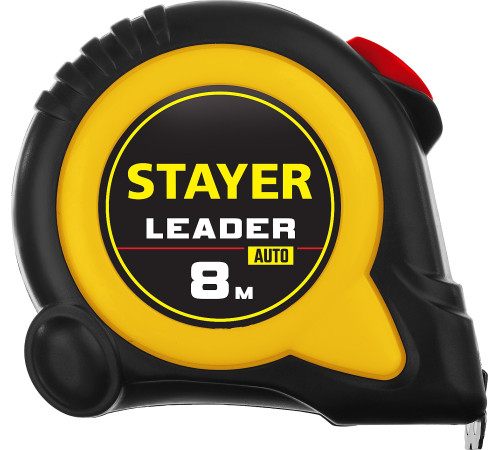 STAYER Leader, 8 м х 25 мм, рулетка с автостопом, Professional (3402-08-25) купить  в Сочи